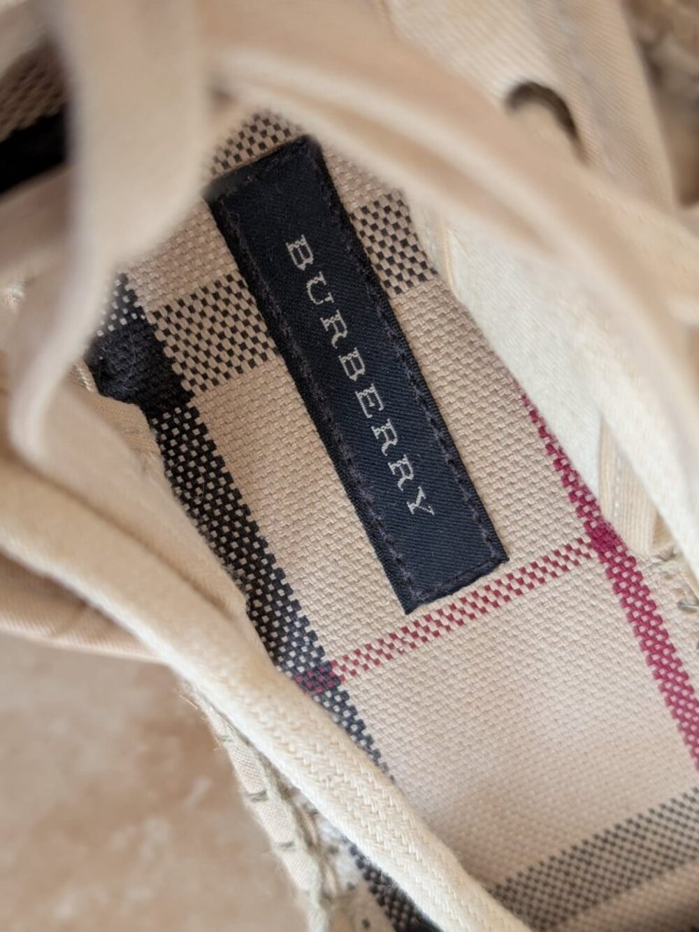 Authentic Burberry Espadrille Wedge Sandals Canvas Archive Beige Women's EU 36 - Picture 4 of 6